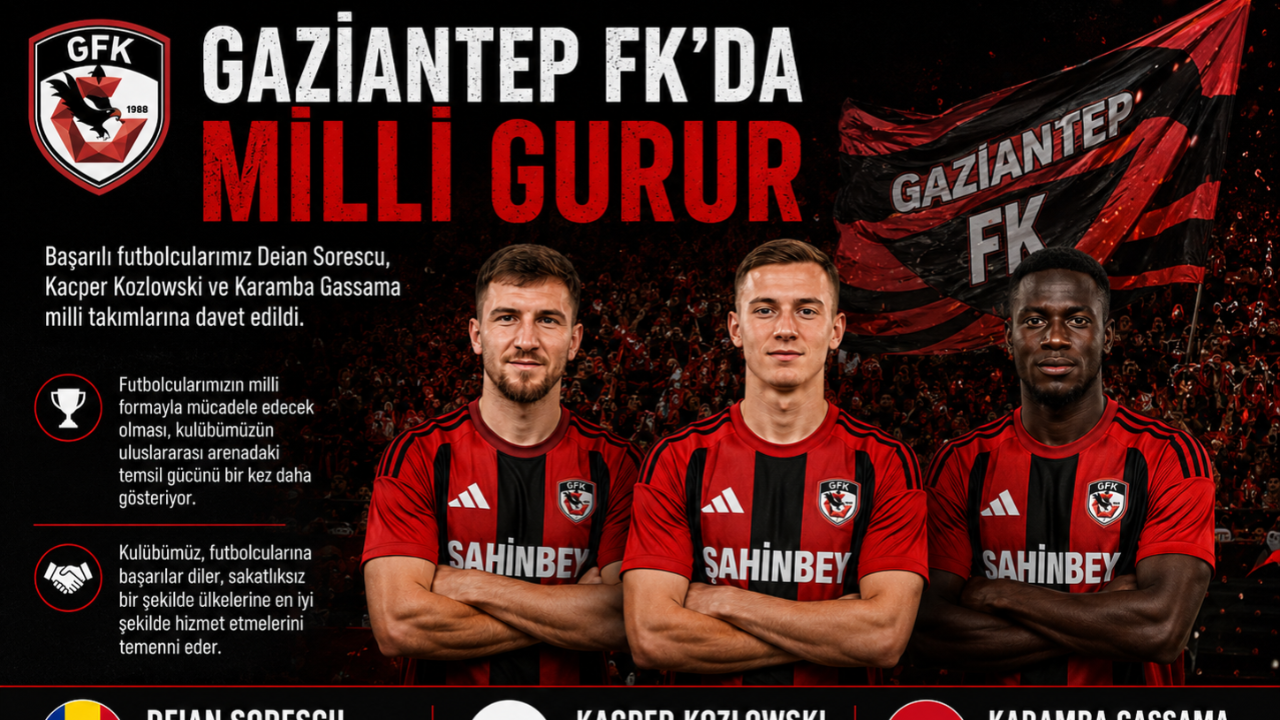 Gaziantep FK'da milli gurur