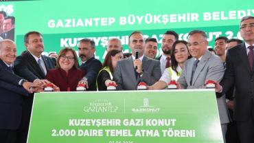 Gaziantep’te 2 bin konutun temeli atıldı