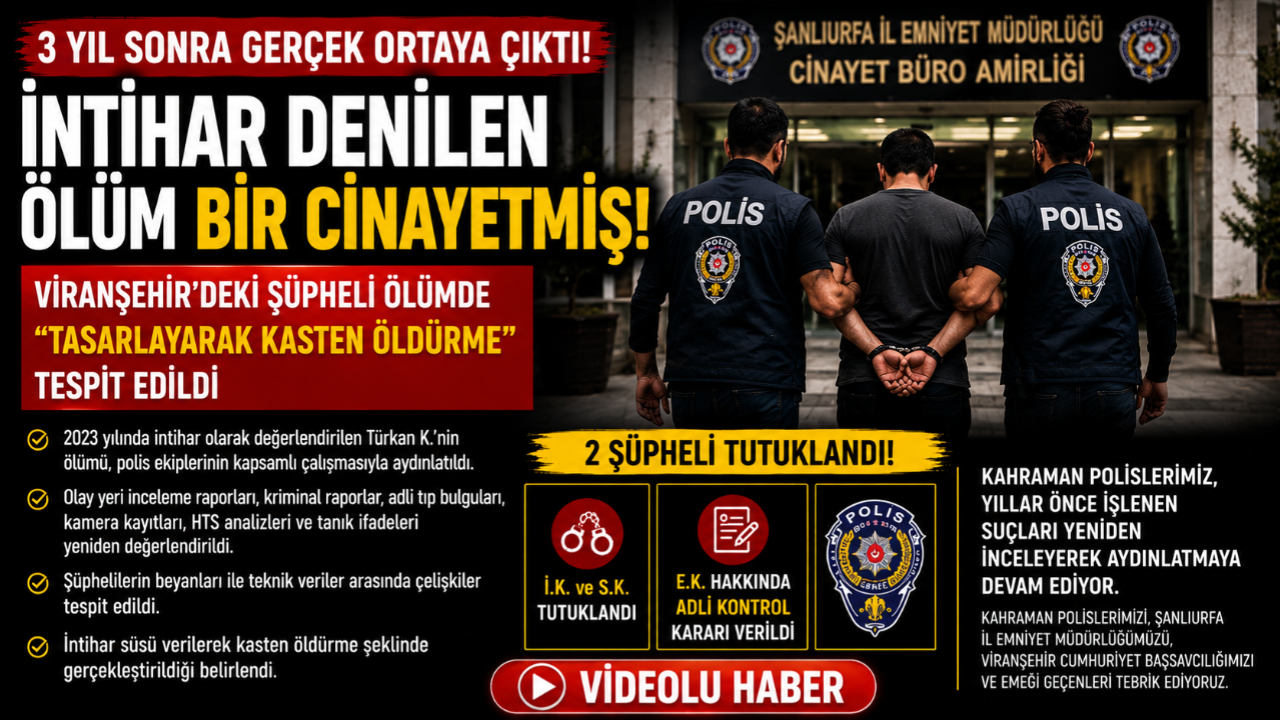 İntihar sanılan ölümün cinayet olduğu ortaya çıktı