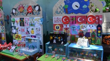 Şahinbeyli miniklerden beğenilen sergi