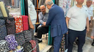 MHP’li başkandan esnaf ziyareti