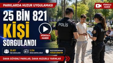 Parklarda Huzur uygulamasında 25 bin 821 kişi sorgulandı