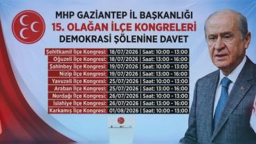 MHP Gaziantep’te kongre takvimi açıklandı
