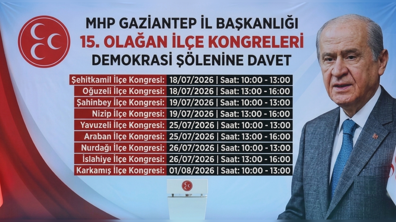 MHP Gaziantep’te kongre takvimi açıklandı