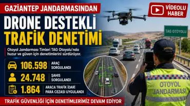 Drone destekli denetimde 106 bin araç kontrol edildi